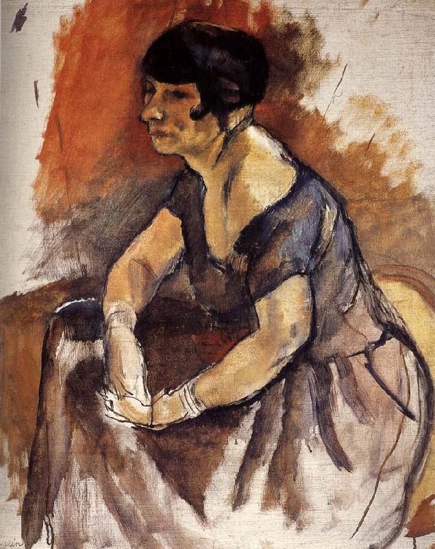 Jules Pascin Lady  Portrait of Andora oil painting picture